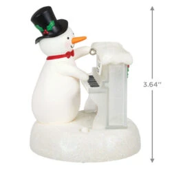 Hallmark Sing-Along Showman Snowman Musical Ornament 10 Hallmark Sing-Along Showman Snowman Musical Ornament -Charming Home Shop Snowman at Piano Musical Keepsake Ornament 2099QGO2637 03
