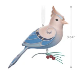 Hallmark The Beauty Of The Birds Leucistic Steller's Jay Ornament -Charming Home Shop Stellers Jay Blue Bird Keepsake Ornament 1799QXE3307 03