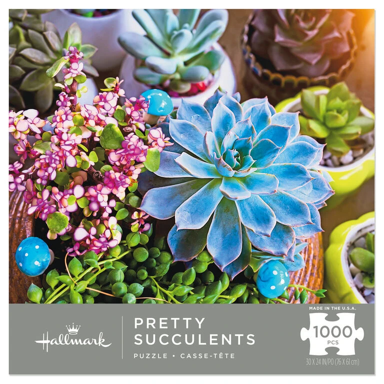 Hallmark Pretty Succulents 1,000-Piece Puzzle 3 Hallmark Pretty Succulents 1,000-Piece Puzzle