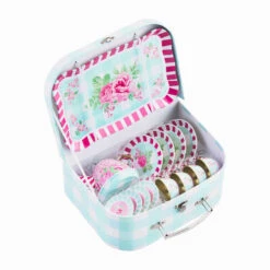 Mud Pie Tea Party Play Toy Set, 19 Pieces -Charming Home Shop Tea Party Tin Toy Set 10760079 02