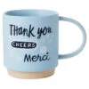 Hallmark Thank You, Cheers, Merci Mug, 16 Oz. 1 Hallmark Thank You, Cheers, Merci Mug, 16 Oz. -Charming Home Shop Thank You Cheers Merci Ceramic Mug 1MUG3580 01