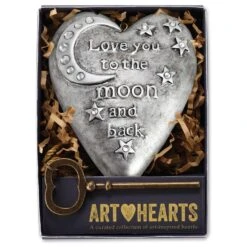 To The Moon Art Heart Sculpture, 4" -Charming Home Shop To the Moon Art Heart Sculpture 4 root 1003480047 1003480047 1470 4.jpg Source Image