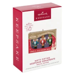 Hallmark Nifty Fifties Keepsake Ornaments Special Edition Ornament -Charming Home Shop Vintage Box of Nutcrackers Keepsake Ornament 2099QGO2819 04