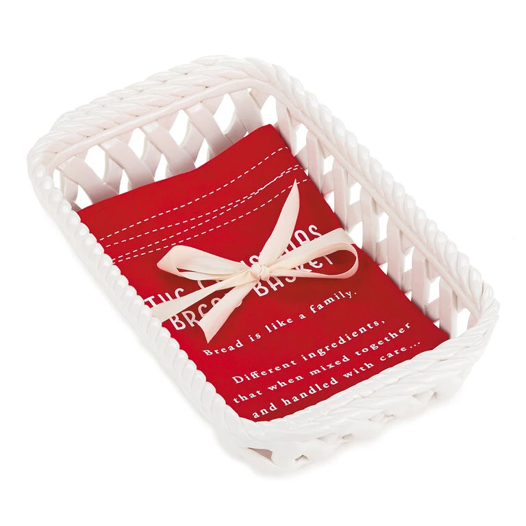 Demdaco Christmas Bread Basket And Tea Towel, Set Of 2 3 Demdaco Christmas Bread Basket And Tea Towel, Set Of 2