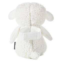 Hallmark Lullaby Lamb Musical Stuffed Animal, 8.25" -Charming Home Shop White Plush Lamb With Cross Stuffed Animal 1BBY4720 02