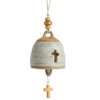 Demdaco Faith Inspired Bell -Charming Home Shop WhiteGold Ceramic Bell Decoration With Cross 1005000537 01