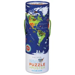 Crocodile Creek World Animals 200-Piece Puzzle And Poster Set
