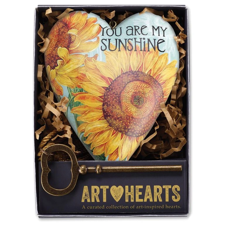 You Are My Sunshine Art Heart Sculpture, 4" 6 You Are My Sunshine Art Heart Sculpture, 4" - Image 4